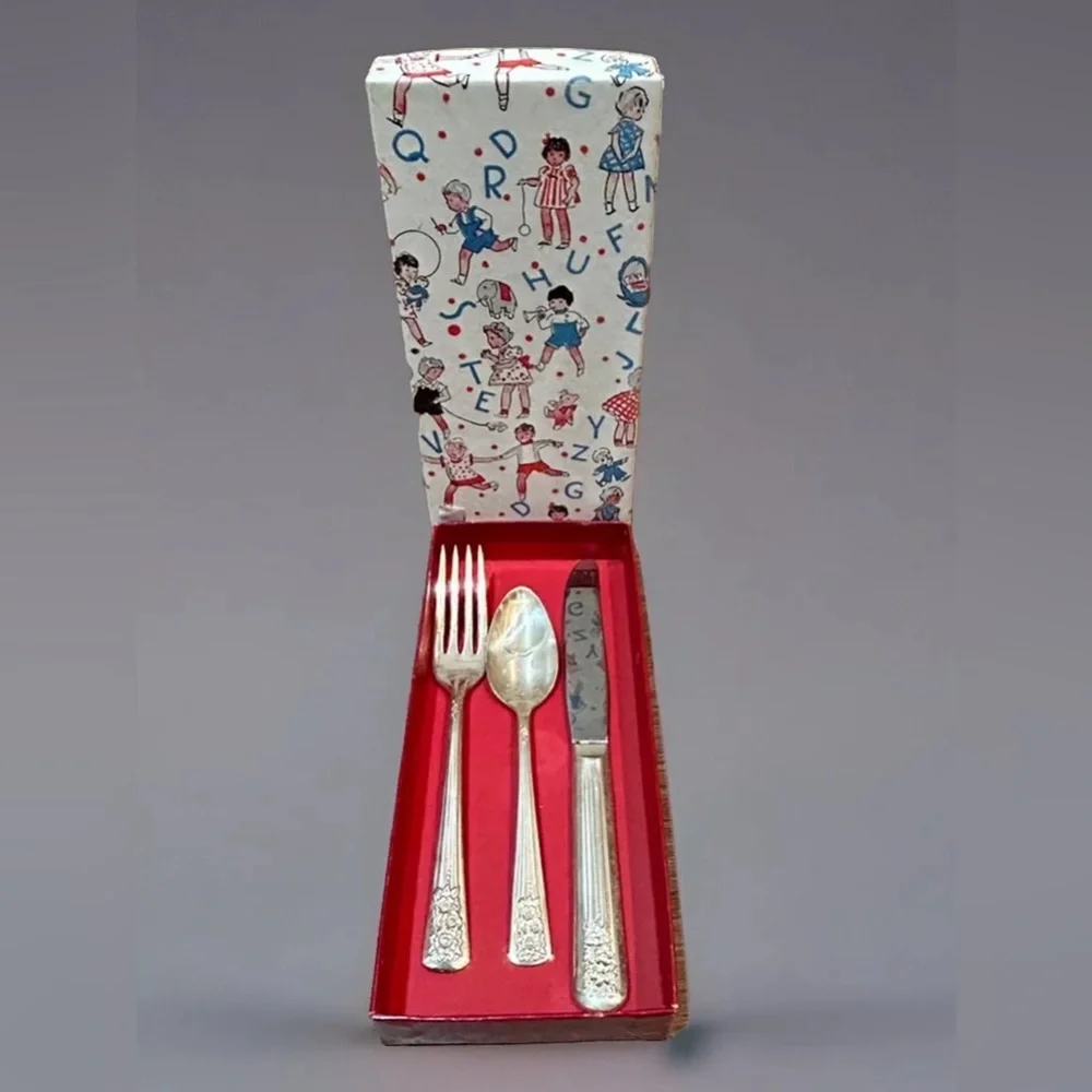 Silver Belle Silverplate 3pc Youth Flatware Set by International Silver Company